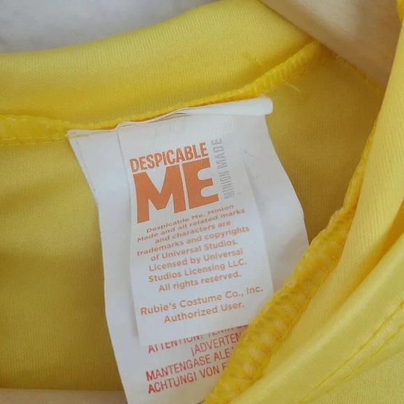 Rubies Despicable Me Minion Hooded Dress Costume Junior Medium Yellow Sleeveless - Picture 4 of 7